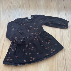 Basketball Black Heart Pattern Kids Dress